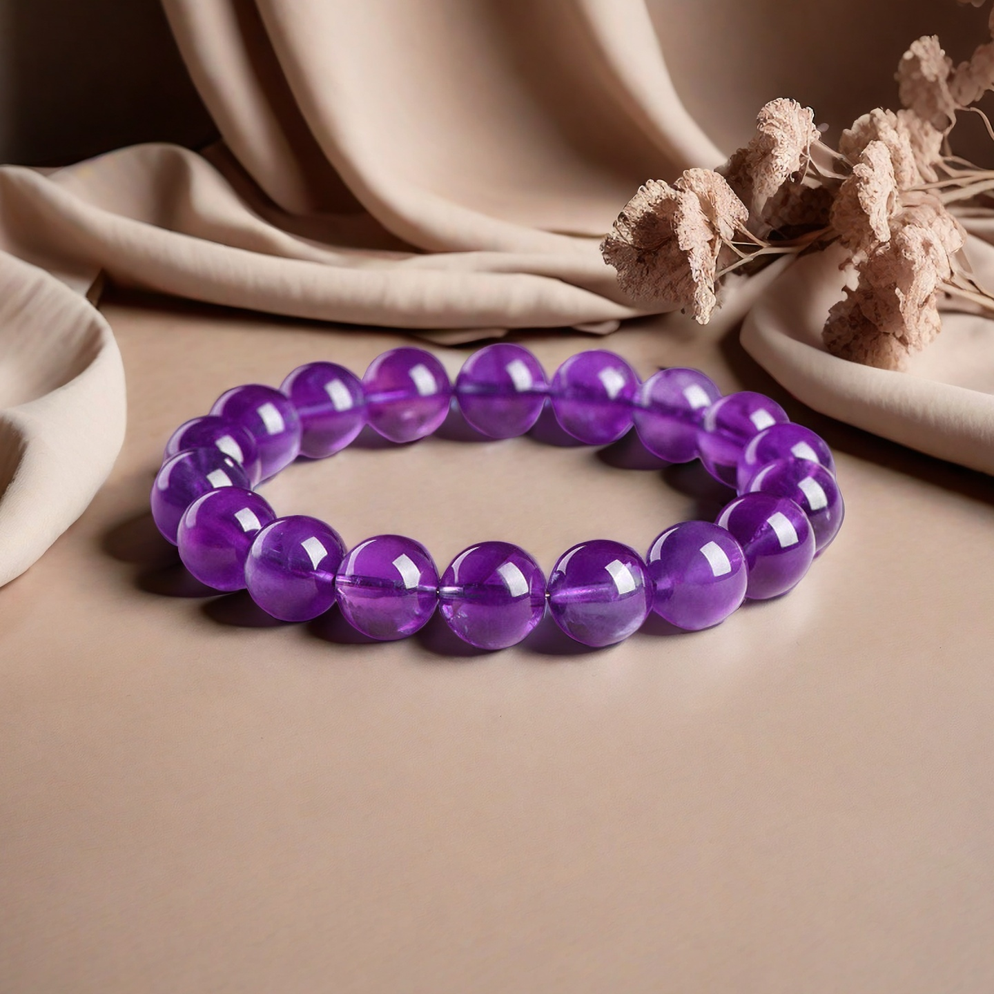 Elegant Amethyst Energy Bracelet | Stress Relief & Higher Connection