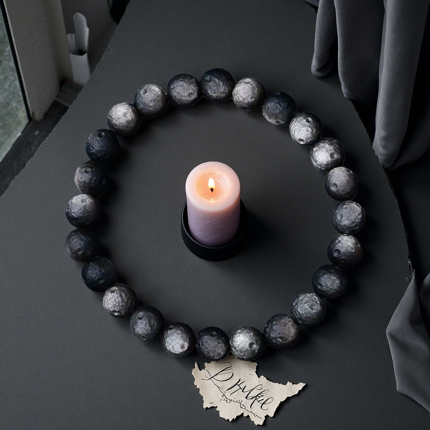 Lunar Silver Sheen Obsidian Bracelet - Moon Surface Stone of Intuition & Protection