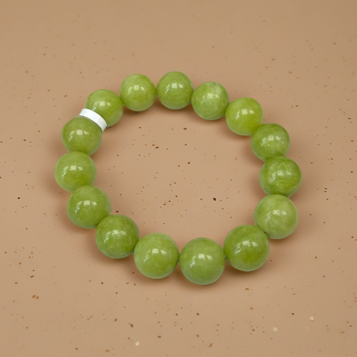 Nurturing Olive Jade Energy Bracelet - Soothing & Heart-Centered Healing