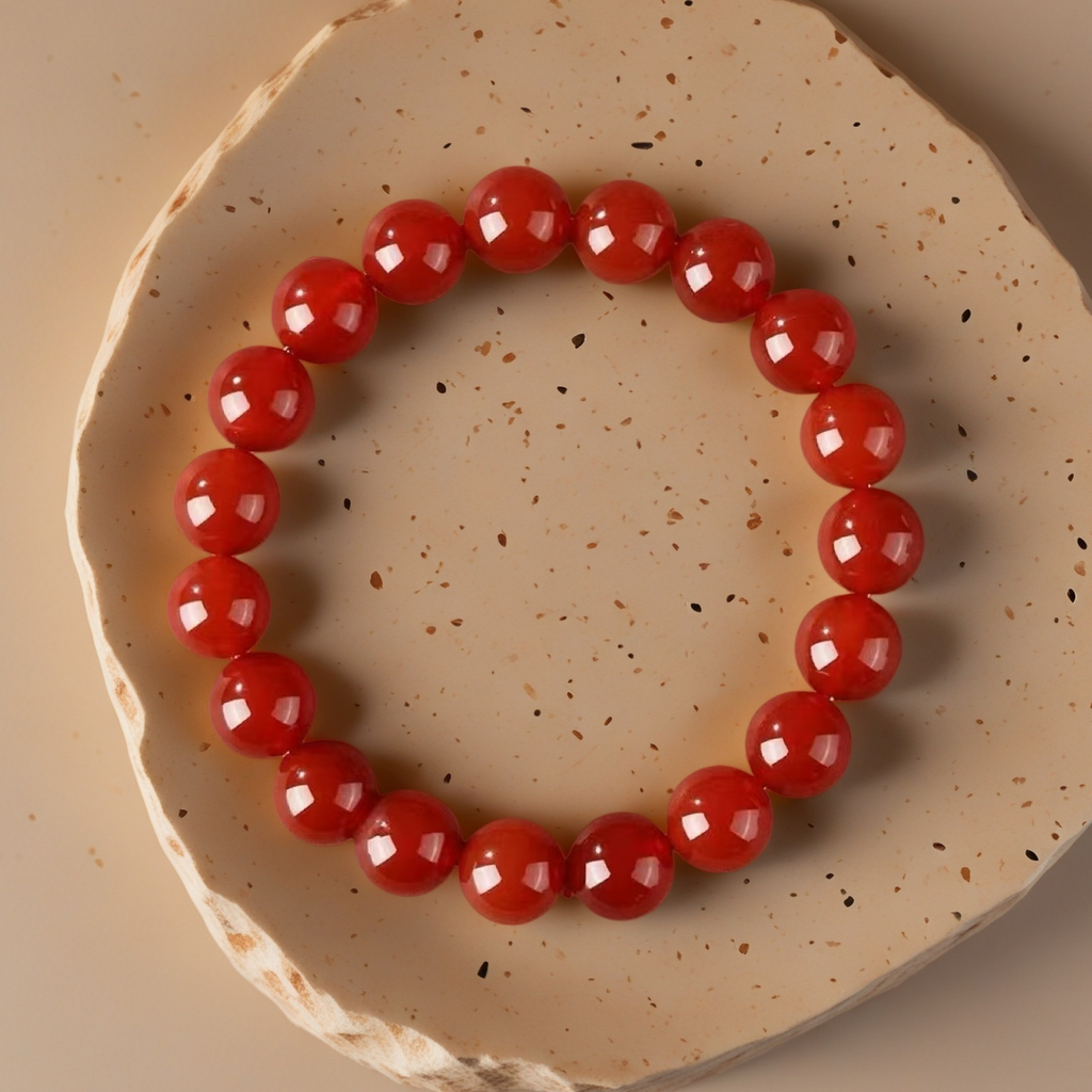 Motivating Carnelian Bead Bracelet | Confidence Booster & Vitality Shield